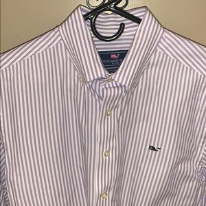 Vineyard Vines Striped Whale Button Down Shirt